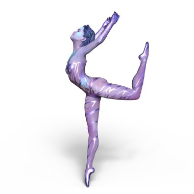 bir balerin 3d cg render