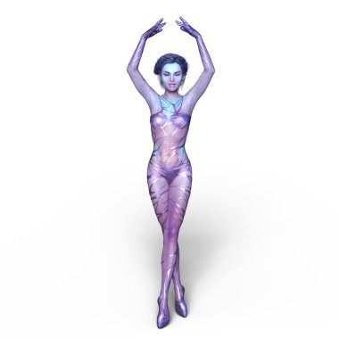 bir balerin 3d cg render