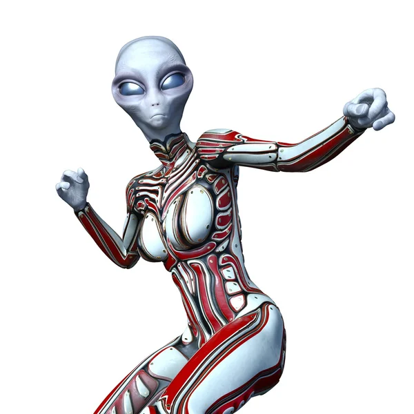 3D CG візуалізація іншопланетянки — стокове фото