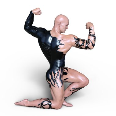 bir savaş sanatçısı 3d cg render