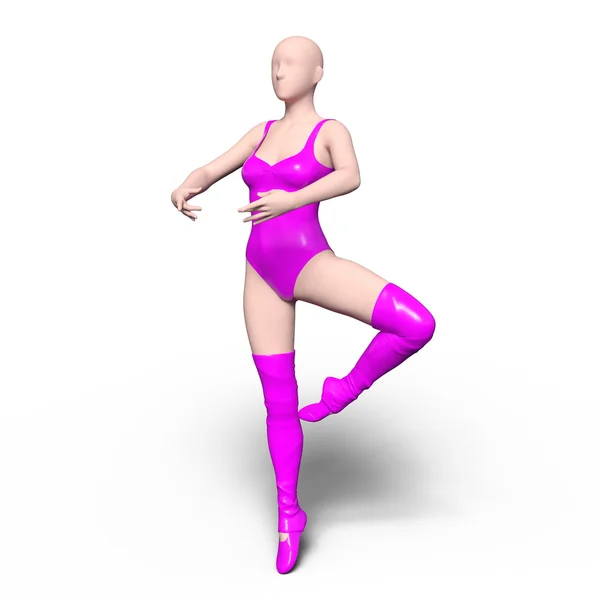 3D rendu 3D d'un danseur de ballet — Photo