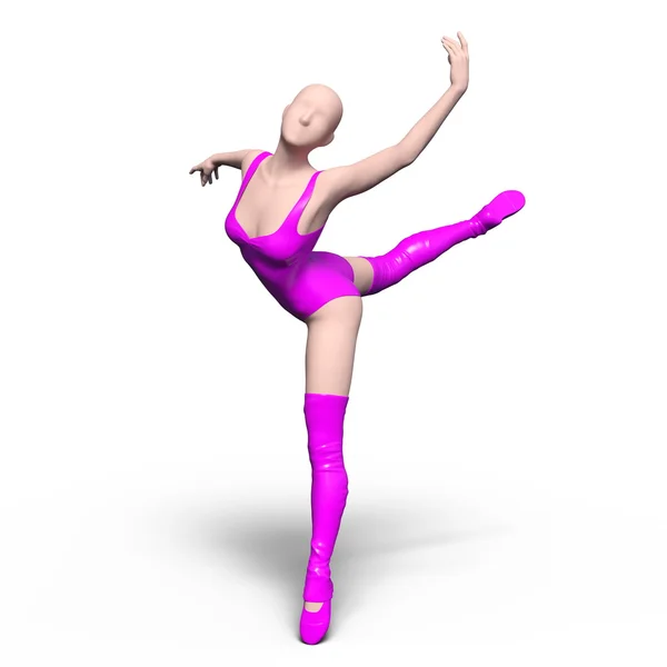 3D rendu 3D d'un danseur de ballet — Photo