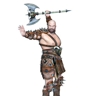 bir savaşçının 3d cg işleme