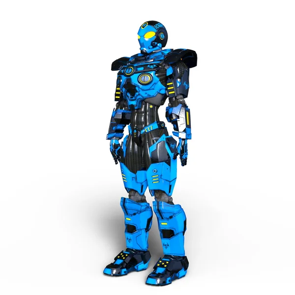 Rendering 3D CG di un robot — Foto Stock