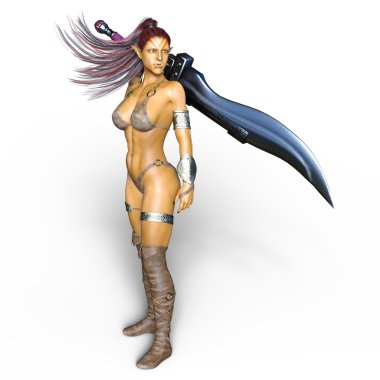 kadın bir canavar 3d cg işleme