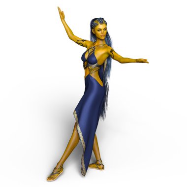 genç bir kadının 3d cg işleme