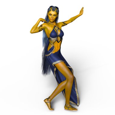 genç bir kadının 3d cg işleme