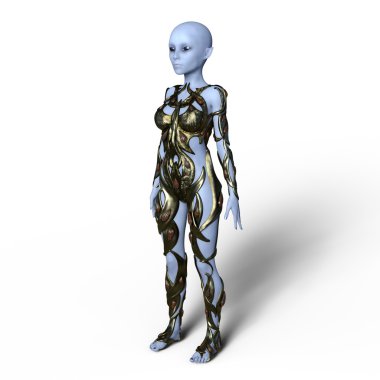 bir kadın yabancı 3d cg işleme