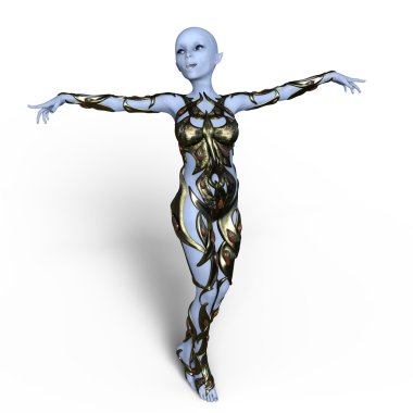 bir kadın yabancı 3d cg işleme