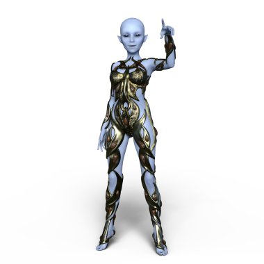 bir kadın yabancı 3d cg işleme