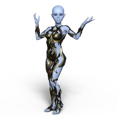 bir kadın yabancı 3d cg işleme