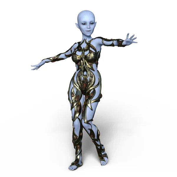 3D CG візуалізація іншопланетянки — стокове фото