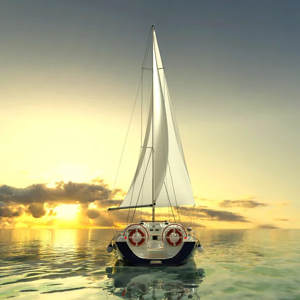 3D CG rendering of a yacht — Stock Photo, Image