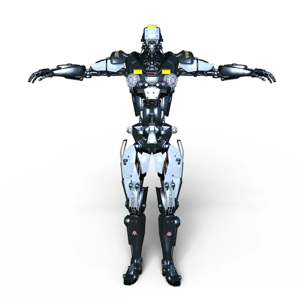 3D CG візуалізація поліції робота — стокове фото