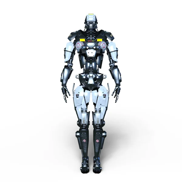Rendering 3D CG di una polizia robot — Foto Stock