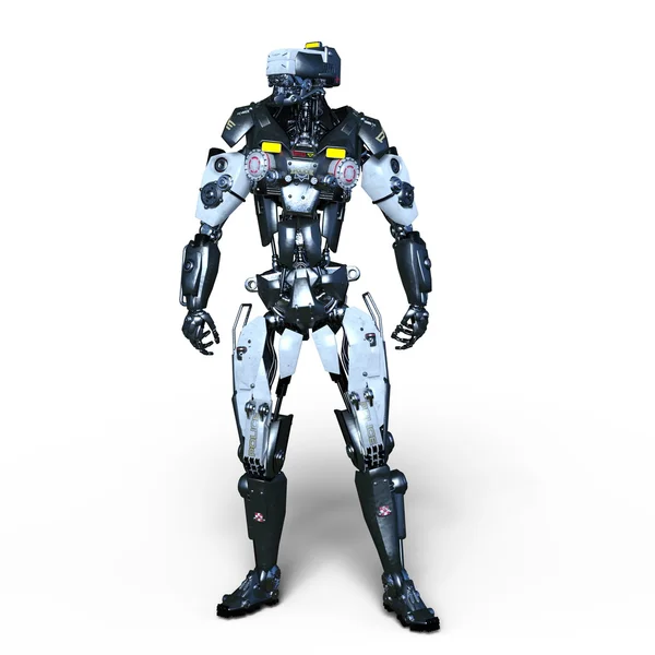 3D CG rendering of a robot police — Stock Photo, Image