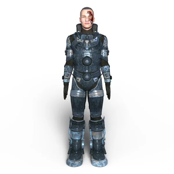 3D-cg rendering van een android — Stockfoto