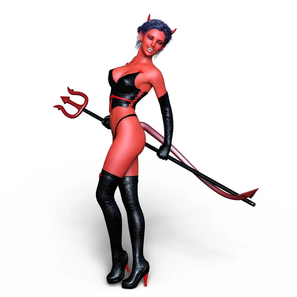 3D CG rendering of a devil woman — Stock Photo, Image