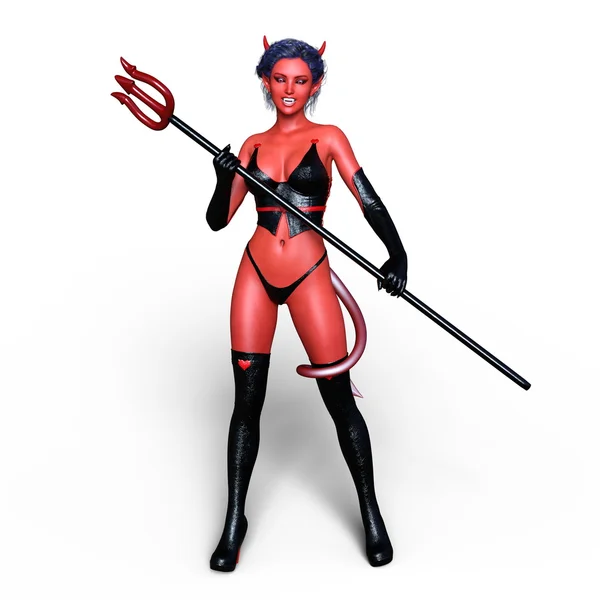 3D CG rendering of a devil woman — Stock Photo, Image