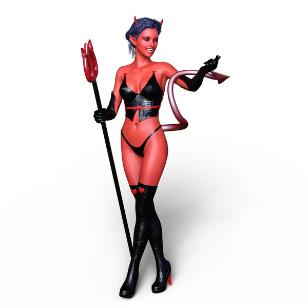 3D CG rendering of a devil woman — Stock Photo, Image