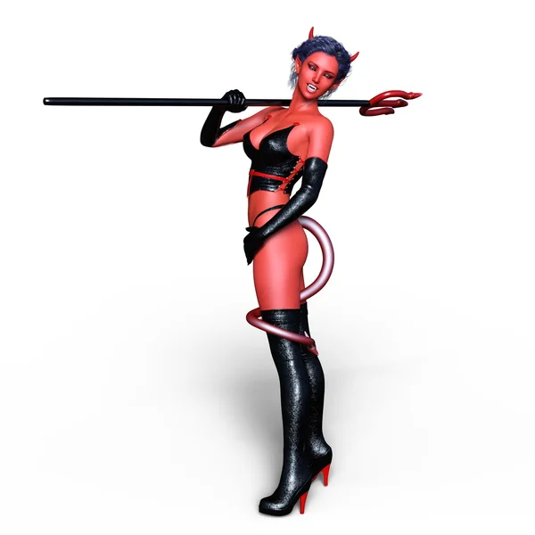 3D CG rendering of a devil woman — Stock Photo, Image