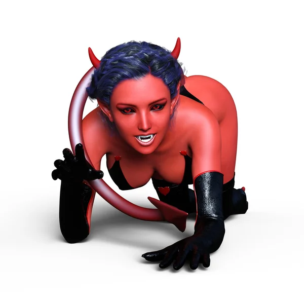 3D cg Darstellung einer Teufelin — Stockfoto