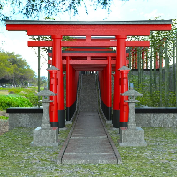 3D CG renderização de torii — Fotografia de Stock