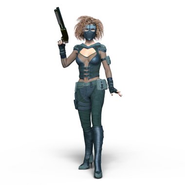 bir kadın savaşçı 3d cg render