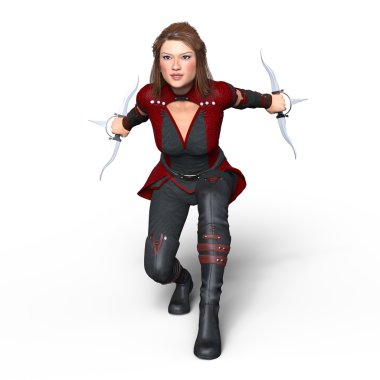 bir erkek ninja 3d cg render