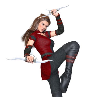 bir erkek ninja 3d cg render