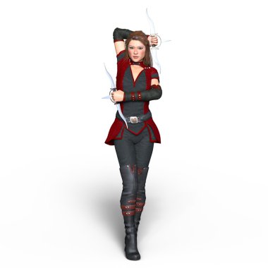 bir erkek ninja 3d cg render