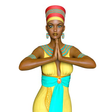 genç bir kadının 3d cg işleme