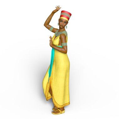 genç bir kadının 3d cg işleme