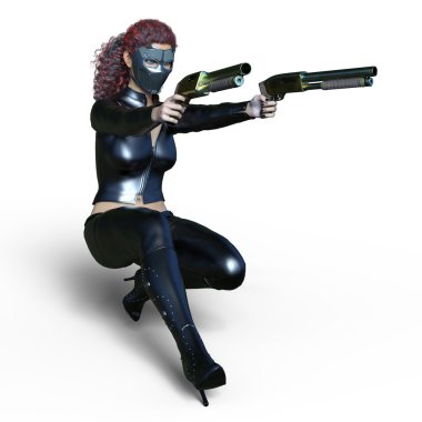 bir kadın savaşçı 3d cg render