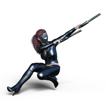 bir kadın savaşçı 3d cg render