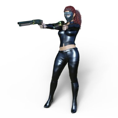 bir kadın savaşçı 3d cg render