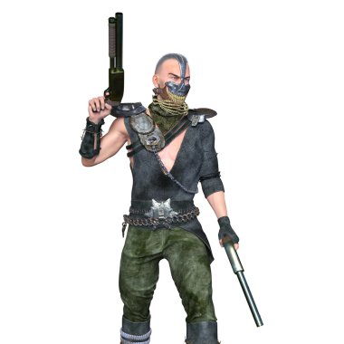 bir savaşçının 3d cg işleme