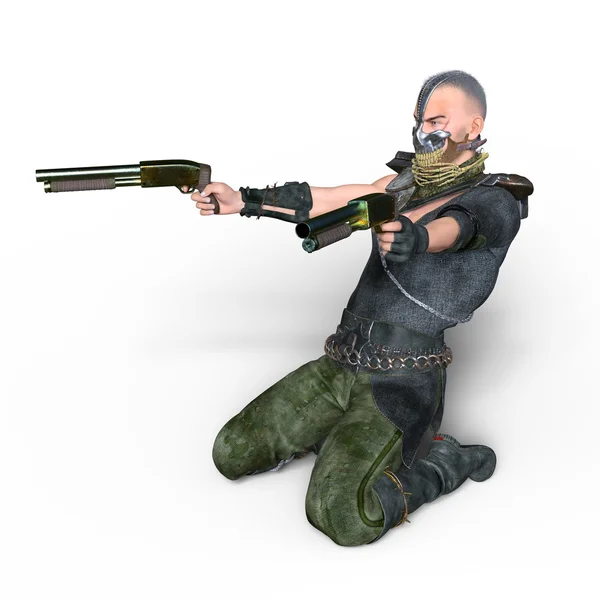 Vykreslování 3D cg válečníka — Stock fotografie