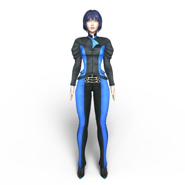 3d cg işleme süper bir kadın