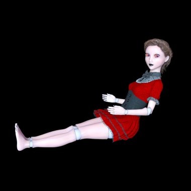 3d cg işleme bir kadın robot