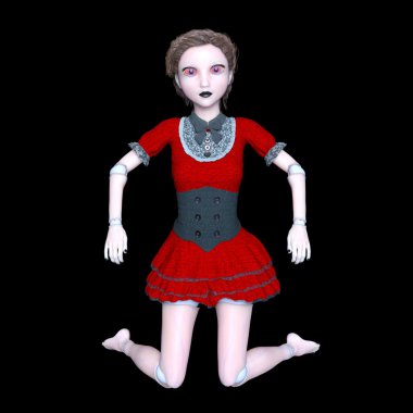 3d cg işleme bir kadın robot