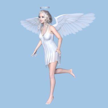 bir meleğin 3d cg işleme