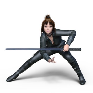 bir erkek ninja 3d cg render