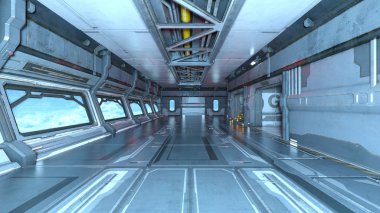 3d cg işleme bir uzay istasyonu