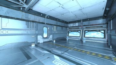 3d cg işleme bir uzay istasyonu