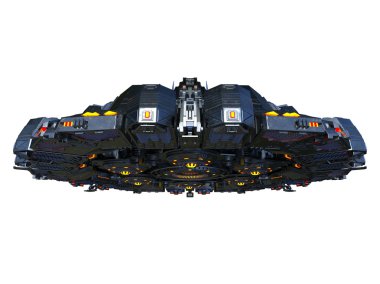 bir uzay gemisi 3d cg render