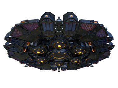bir uzay gemisi 3d cg render