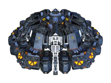 bir uzay gemisi 3d cg render