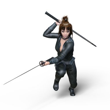 bir erkek ninja 3d cg render