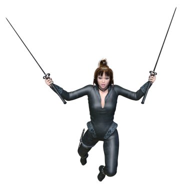 bir erkek ninja 3d cg render